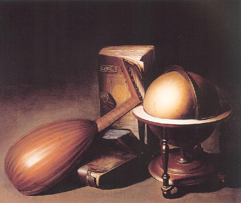 Dosso Dossi Still Life with Globe, Lute and Books Spain oil painting art